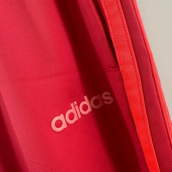 Adidas Essentials Jogger Large Track Pant Pull On Power Pink Three Tricot Stripe - Picture 11 of 13